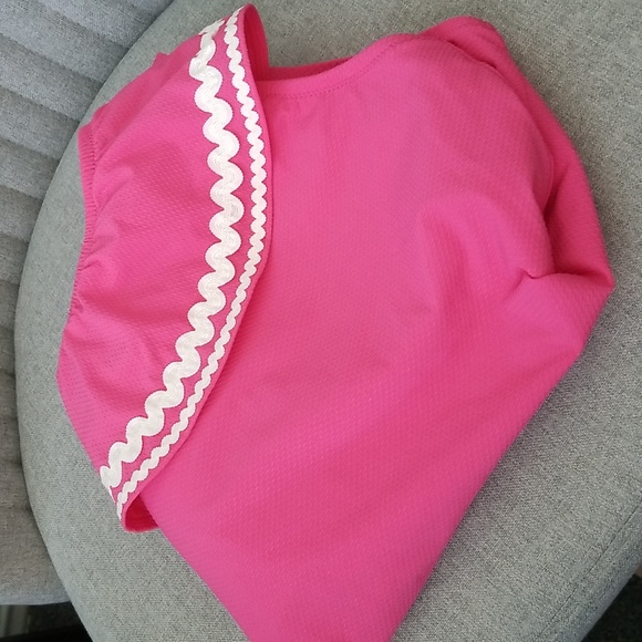 J Crew One-shoulder Ruffle One Piece Swimsuit With Rickrack, Size 8 -- NWT - Picture 8 of 9